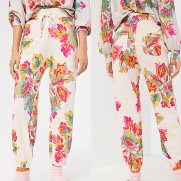 Anthropologie Saturday Sunday Camilla Floral Joggers (L) - Picture 3 of 9